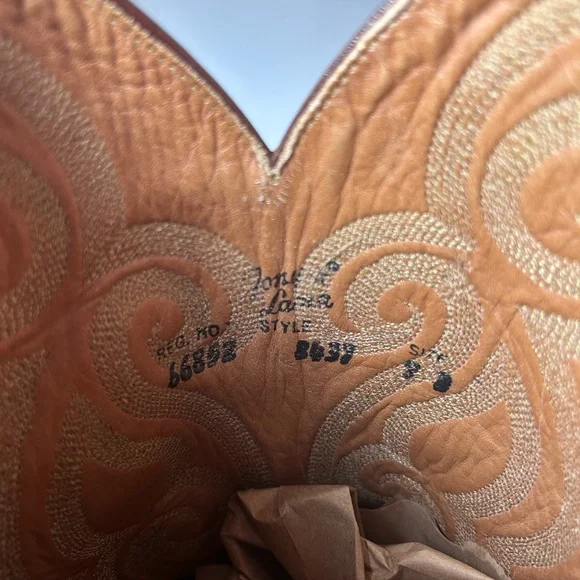 Vintage Tony Lama Western Boots Brown Leather | Men’s 8D Women’s 9–9.5 - Picture 8 of 8